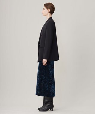 ICB L ウール2WAYストレッチ ダブルブレストジャケット ブラック系