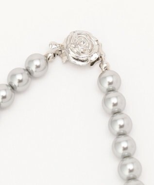 自由区 FORMAL 【日本製】パール調ネックレス（グレー） ブラック系