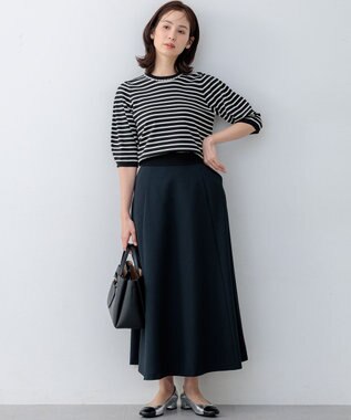 組曲 シュットクロスフレア スカート ネイビー系