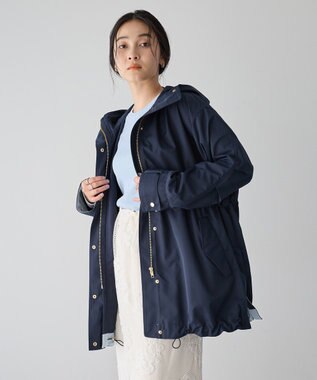 YECCA VECCA [撥水/花粉ガード]ミドル丈マウンテンパーカー Navy