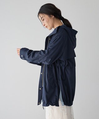 YECCA VECCA [撥水/花粉ガード]ミドル丈マウンテンパーカー Navy