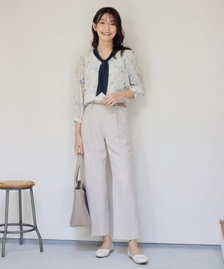 Tiaclasse 【ダブルクロス】ワイドパンツ グレージュ