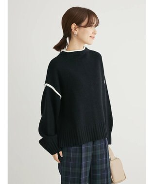 Green Parks ・Ｐｅｔｉｔ　Ｆｌｅｕｒ　ハイショクタートルニット Black