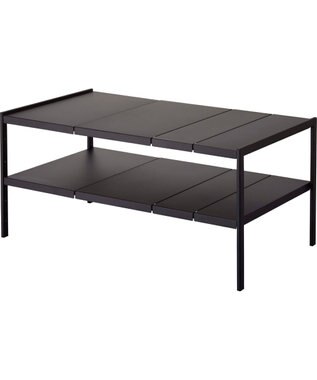 tower 伸縮シンク下ラック 2段 タワー D40 ブラック ブラック