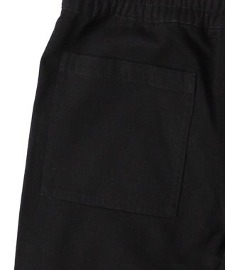 WEGO 【ウエストゴム】スーパーフレアカーゴパンツ ブラック