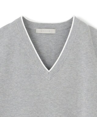 UNFILO MENS スタイリッシュ ニット ベスト グレー