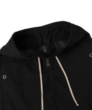 WEGO 【ウエストゴム】スーパーフレアカーゴパンツ ブラック