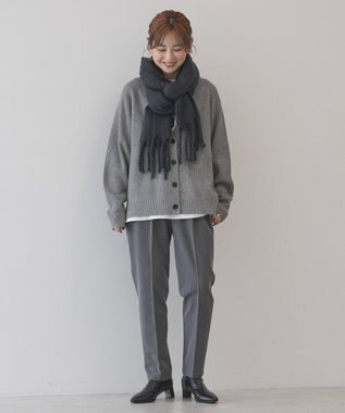 AMERICAN HOLIC バイパチラメ入りＶネック片畦ニットカーディガ Light Gray Mixture