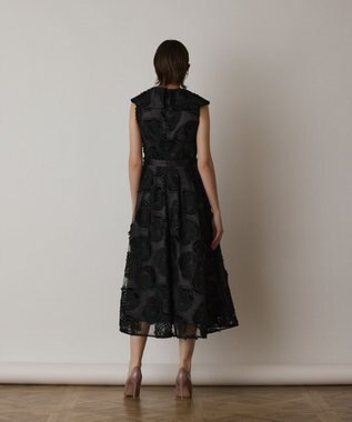 GRACE CONTINENTAL ローズ刺繍ワンピース ブラック