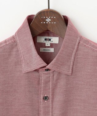 JOSEPH ABBOUD 【キングサイズ・オーガニックコットン使用】JOE COTTON ストレッチオックス シャツ ワイン系