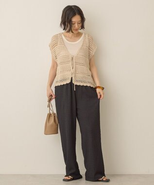 AMERICAN HOLIC シャーリングイージーパンツ Black