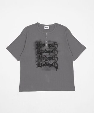 WEGO 【ユニセックス着用ITEM】グラフィックヘンリーネックT（SS） グレー