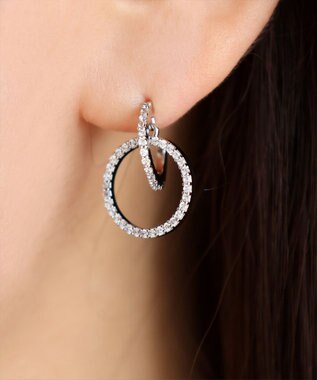 Tiaclasse 【金属アレルギー対応】ダブルリングピアス シルバー