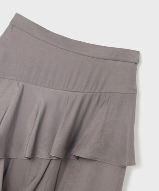GRACE CONTINENTAL イレヘムサテンスカート チャコール