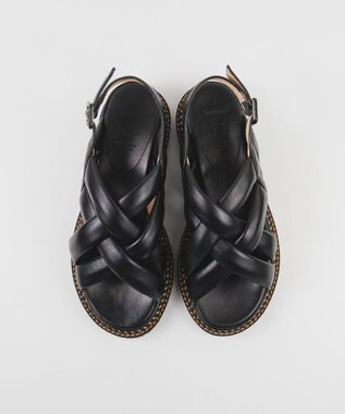 BONTRE 【LucaGrossi/ルカグロッシ】厚底パフィークロスサンダル/H760S-US ブラック