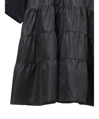 CRAFT STANDARD BOUTIQUE 異素材ティアードカットチュニック Black