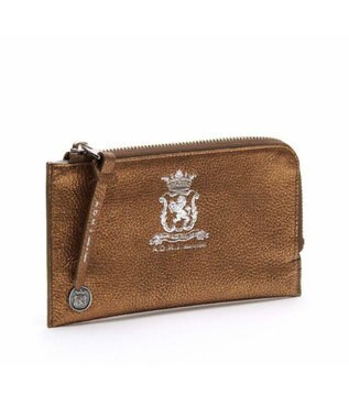 A.D.M.J. 【牛革】メタリックレザー/オーガナイザーパース ブラス　ブラウン