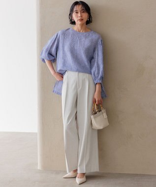 23区 バンブーハンドル ミニ ショルダーバッグ アイボリー系