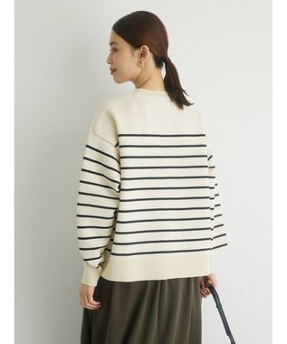 Green Parks ・ｎｏｖｅｍ９　ボーダーエアーニットプルオーバー Ivory