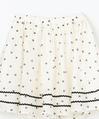 ANY KIDS ネコ×ドット スカート エクリュ