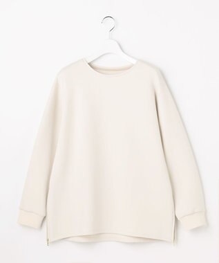 J.PRESS LADIES ダンボールジャージー プルオーバー カットソー ライトベージュ系