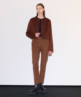 JOSEPH 【洗える】ストレッチシルクニット　ラウンドネック Navy