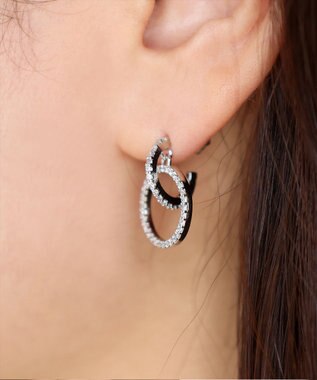 Tiaclasse 【金属アレルギー対応】ダブルリングピアス シルバー