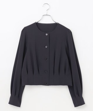 #Newans 【セレモニーにも】コクーンフォルムカーディガンジャケット ネイビー