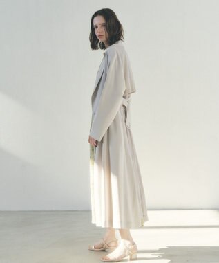 YECCA VECCA 【UVカット/花粉ガード】素材MIXトレンチコート Gray Beige