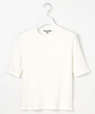 23区 【Indian Factory】シャイニーワイドリブ カットソー ホワイト系