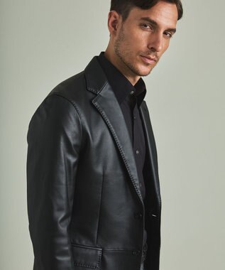 GOTAIRIKU 【シープレザー】テーラードジャケット ブラック系