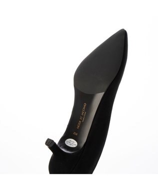 MODE ET JACOMO <MODE ET JACOMO>ポインテッドトゥプレーンパンプス ブラックスエード