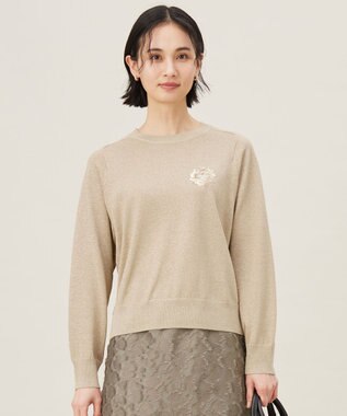 自由区 S 【カタログ掲載・洗える】エンブレム ニット