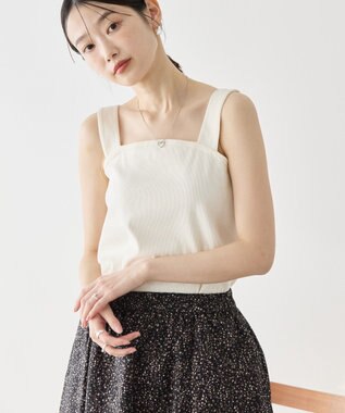 AMERICAN HOLIC 抗菌防臭テレコベアタンクトップ Off White