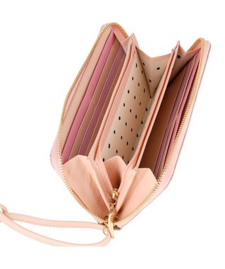 tsumori chisato CARRY キラネコストーン ラウンドファスナー長財布 ピンク