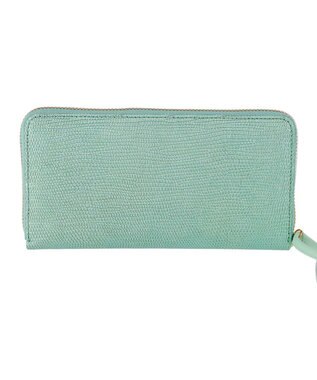 tsumori chisato CARRY キラネコストーン ラウンドファスナー長財布 グリーン