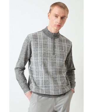 DAKS DAKS GOLF ハーフジップ チェックニット