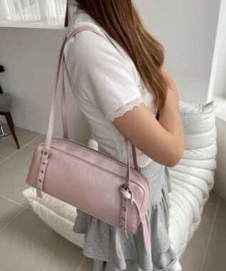 WEGO ミラー付きボストンバッグ ライトピンク