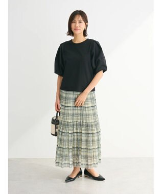 Green Parks シアープリーツボリュームスカート Check
