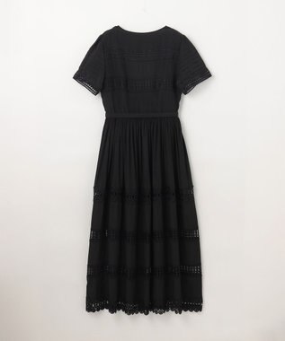 GRACE CONTINENTAL レース切替フレアワンピース ブラック