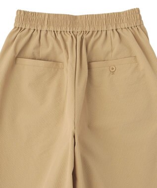 Green Parks サッカー裾ドロストワイドパンツ Beige