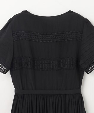 GRACE CONTINENTAL レース切替フレアワンピース ブラック