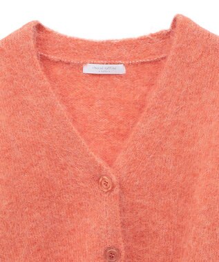 Green Parks 毛ふきシャギーＶネックカーディガン Orange