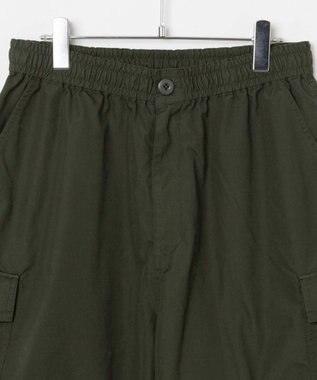 WEGO 【ウエストゴム/手洗い可】ワイドカーゴショーツ カーキ