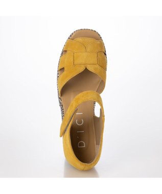 MODE ET JACOMO <D'ICI>カットワークストラップサンダル イエロースエード