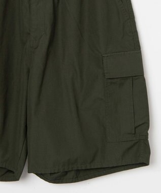 WEGO 【ウエストゴム/手洗い可】ワイドカーゴショーツ カーキ