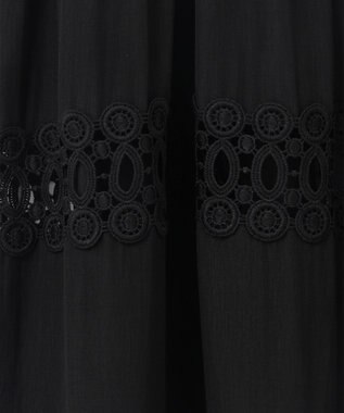 GRACE CONTINENTAL レース切替フレアワンピース ブラック