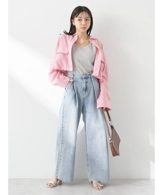 earth music&ecology ビッグポケットショートシャツ Light Pink