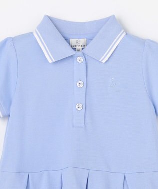 組曲 KIDS 【110-140㎝】 カノコポロワンピース サックスブルー