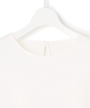 23区 S 【先行予約】スカーフコンビジャージー ウエストデザイン カットソー オフ×ネイビー